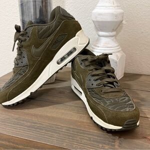 Nike Women's Olive and White Sneakers
